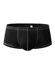 Mens Solid Color Underwear U Convex Ppouch Breathable Boxers