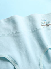 Women's High Waist Stripe Cotton Panties with Wide Waistband