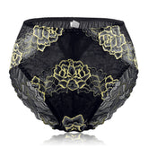 Plus Size Luxury Lace Floral Breathable Briefs