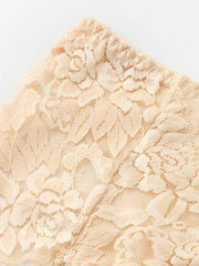 Women's Lace Trim Modal Silk Seamless Antibacterial Panties