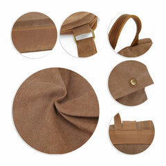 Men Vintage Canvas Leather Stitching Backpack Large Capacity Multifunctional Casual Travel Backpack