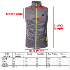 Gray Electric Heated Waterproof Motorcycle Riding Vest