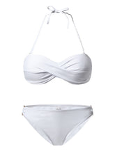 Women's Swimwear Bikini 2 Piece Normal Swimsuit 2 Piece Ruched Open Back Pure Color Green White Black Yellow Rosy Pink Padded Strapless Bathing Suits New Vacation Sexy / Modern / Padded Bras