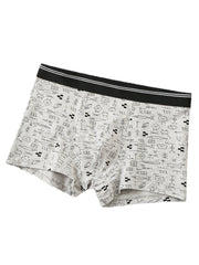 Multipacks Mens Graffiti Print U Convex Boxer Briefs Cotton Breathable Underwear