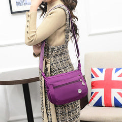 Women Nylon Shoulder Bag Outdoor Sports Waterproof Crossbody