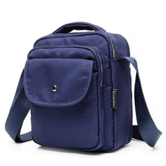 Women Nylon Large Capacity Zipper Crossbody Bag Multi-compartment Shoulder Messenger Bag