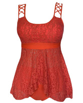 Women's Swimwear Swimdresses Normal Swimsuit Lace 2 Piece Solid Color Black Yellow Blue Purple Orange Bathing Suits Sports Beach Wear Summer