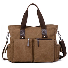 Men's Large Capacity Canvas Crossbody Bag for Outdoor Travel