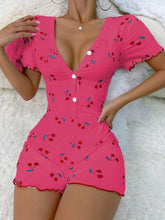 Cherry Printed Pajama Romper
