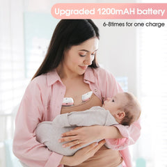 Silent Electric Wearable Breast Pump - 1200mAh USB Rechargeable, Painless Automatic Milk Extractor