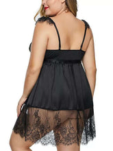 Lace Patchwork Sling Nightgown - Soft, Sheer, Elegant Sleepwear