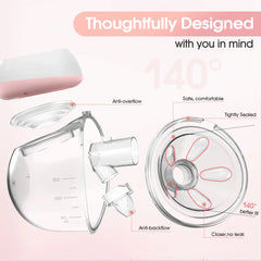 2 Pcs Electric Wearable Breast Pump, USB Rechargeable, Silent & Comfortable Milk Extractor for Easy Breastfeeding