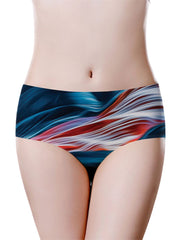 Women's Seamless Ice Silk Print Panties - Full Coverage