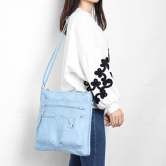 Women Faux Leather Multi-pocket Shoulder Bag Crossbody Handbag Large Capacity