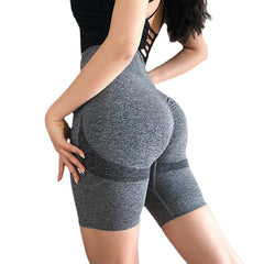 Women's High Waist Yoga Shorts Nylon Spandex Fitness Gym Workout Running Sports Activewear Control Butt Lift Breathable Summer Sport Shorts