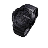 Luminous Week Display Stopwatch Countdown 5ATM Waterproof Dual-time Sport Men Digital Watch