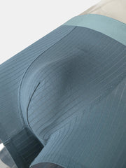 Mens Cotton Seamless Breathable Antibacterial Solid Home U Convex Pouch Boxers