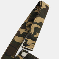 Mens Camo Printed Ankle Lenght Elastic Casual Jumpsuits Suspenders Pants