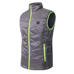 Gray Electric Heated Waterproof Motorcycle Riding Vest