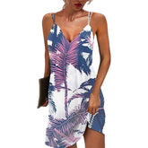 Women's Casual Sleeveless V Neck Stylish Lace Up Dress