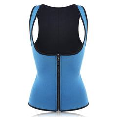 Women Front Zip Sports Trainer Cincher Corset Waist Shapewear Vest Plus Size Polyester Neoprene Vest