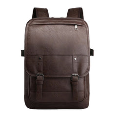 Vintage Faux Leather Anti-Theft Backpack Business Bag For Men