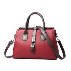 Women PU Leather Medium Capacity Solid Color Multi-carry Handbag Crossbody Shoulder Bag