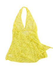 Women's Sleeveless Sheath Mini Dress - Backless Halter, Slim Fit, Pure Color, Spring/Summer