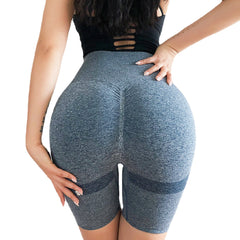 Women's High Waist Yoga Shorts Nylon Spandex Fitness Gym Workout Running Sports Activewear Control Butt Lift Breathable Summer Sport Shorts
