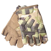 Anti-Skid Tactical Half Finger Gloves for Motorcycle, Cycling, Hiking, Shooting - Military Safety Gear