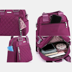 Women Large Capacity Multifunctional Waterproof Multi-Layer Shoulder Bag Backpack