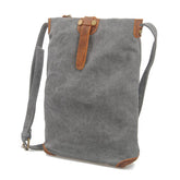 Retro Canvas Genuine Leather Messenger Bags Casual Shoulder Bags Crossbody Bags