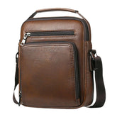Men's PU Leather Multi-pocket Crossbody Bag - Large Capacity Teacher Bag