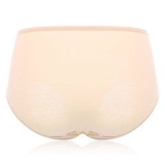 Breathable Lace Seamless Mid Waist Hip-Up Briefs