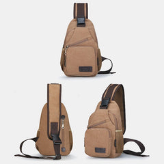 Men Vintage Canvas Shoulder Bag Crossbody Chest