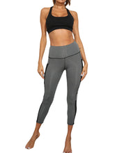 Women Solid Color TopstitchSide Pocket High Waist Yoga Sport Leggings