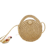 Women Straw Canteen Light Crossbody Bag Phone Beach Bags