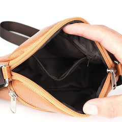 Women Genuine Leather Cowhide Casual Shoulder Bag Phone Crossbody