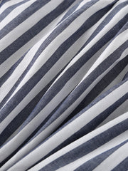 Mens 100% Cotton Basic Striped Breathable Loose Fit Home Lounge Shorts Boxers With Pocket