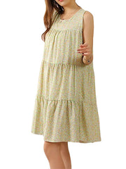 Women's Pajamas Nightgown Flower Fashion Simple Comfort Home Daily Bed Cotton Breathable Gift