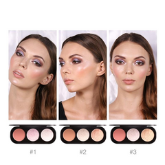 New Arrivel 3 Colors Palette Face Matte Highlighter Powder