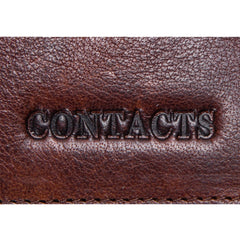 Men Genuine Leather Vintage RFID Blocking Zipper Coin Bag Wallet Card Holder