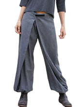 Women Pasteable Loose Pants Irregular Casual Gong Fu Trousers