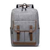 Men Polyester Casual Backpack Large-capacity Multi-pocket Zipper Backpack Travel Bag Laptop Bag