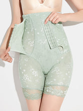 Women Embroidered Solid Color Lace Tummy Control Shapewear Panties