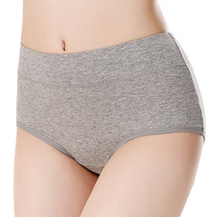 Soft Cotton Mid Waist Hip-Lifting Breathable Antibacterial Briefs