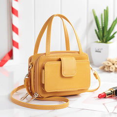 Women Square 6 Card Holders Phone Bag Lightweight Multi-Pocket Crossbody