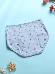 Women's Deer Print Cotton High Waist Stretch Panties