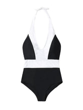 Women's Swimwear One Piece Bikini Bottom Monokini Normal Swimsuit Tummy Control Open Back Color Block White Blue Padded Strap Bathing Suits Sports Active Fashion / Sexy / New / Padded Bras