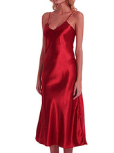 Casual Backless Solid Color Midi Dress with Straps for Home Lounge